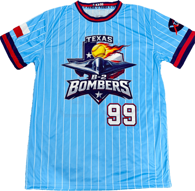 Texas B-2 Bombers jersey by Panda Sports Apparel